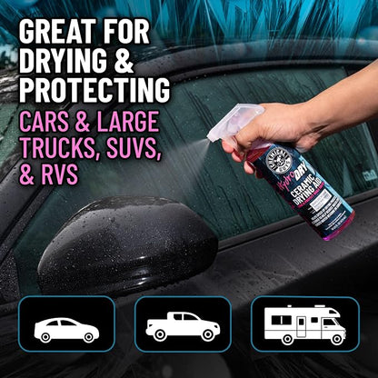 Chemical Guys HydroDry, Ceramic Drying Aid - 16 oz Quick Detail Spray Enhances Shine and Protection After Wash, Safe for Cars, Trucks, SUVs, Motorcycles, and RVs - Hydrophobic Gloss Booster
