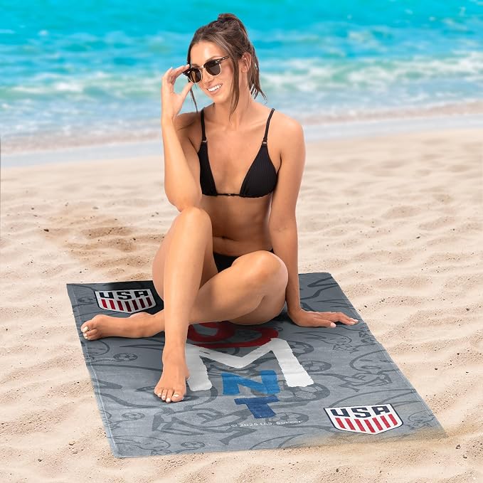 Northwest US Soccer Soccer Head Beach Towel 30x60 inches