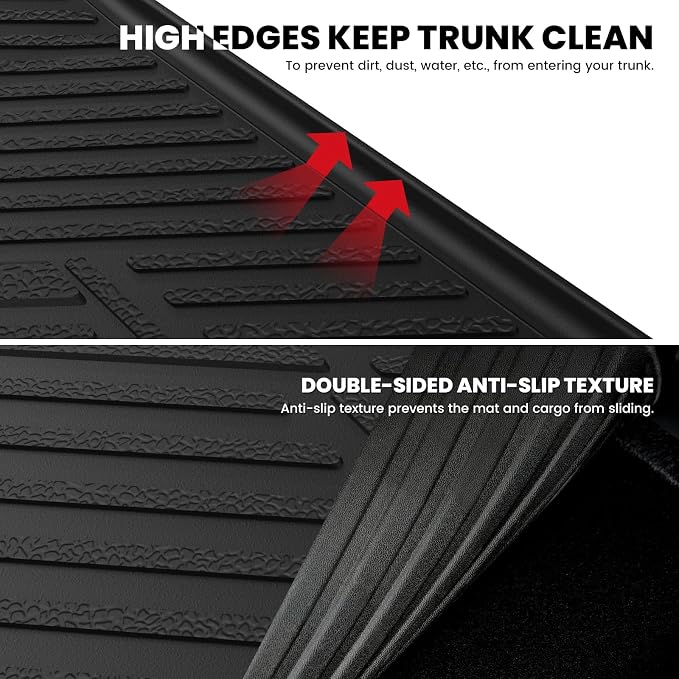 LASFIT Cargo Mat for Audi A5/S5 2025-2026(New Body), Custom Fit All-Weather TPE Trunk Mat for Audi Accessories, Waterproof, Easy to Clean, Black