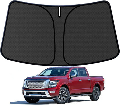Titan Customized Windshield Sun Shade for 2020 2021 2022 2023 2024 Titan Front Window Sunshade Visor Protector Foldable Blocks UV Rays Keep Car Cooler Accessories