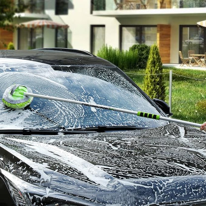 MATCEE Car Wash Brush with Long Handle Car Wash Mop Mitt Kit 62'' Chenille Microfiber Car Cleaning Supplies Scratch Free Car Cleaning Brush Duster for Washing Car Detailing and Household Cleaning