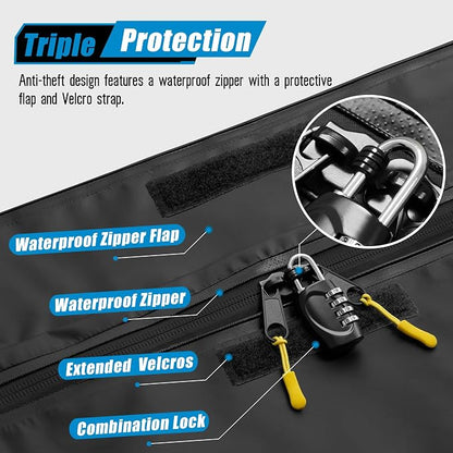 ARKSEN 58'' x 20.5'' x 24'' Waterproof Cargo Carrier Bag,Soft Sided Weather Resistant Luggage & Camping Gear Storage, Fits 60 Inch Hitch Mounted Baskets for Car, Truck, SUV, RV or Van