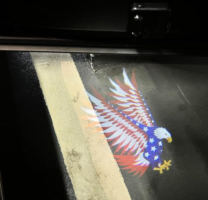 NewL 2 Pcs Led Car Door Welcome Light for USA America Flag Eagle Logo Symbol Projector Lights Ghost Shadow Light