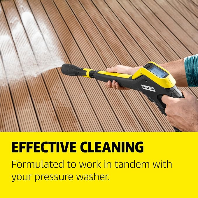 Kärcher Wood Fence & Deck Cleaner, Removes Dirt and Grime from Wood, Composite, and PVC, Highly Concentrated, Makes up to 40 gal of Cleaner, Residue Free