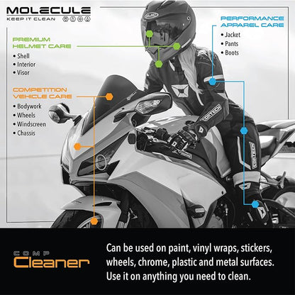 Molecule Competition Cleaner Spray | Heavy-Duty Car Cleaning Spray for Detailing Kits & Automotive Accessories | Removes Oil, Rubber & Grime | Interior & Exterior Safe | 16 Ounces (6 Pack)