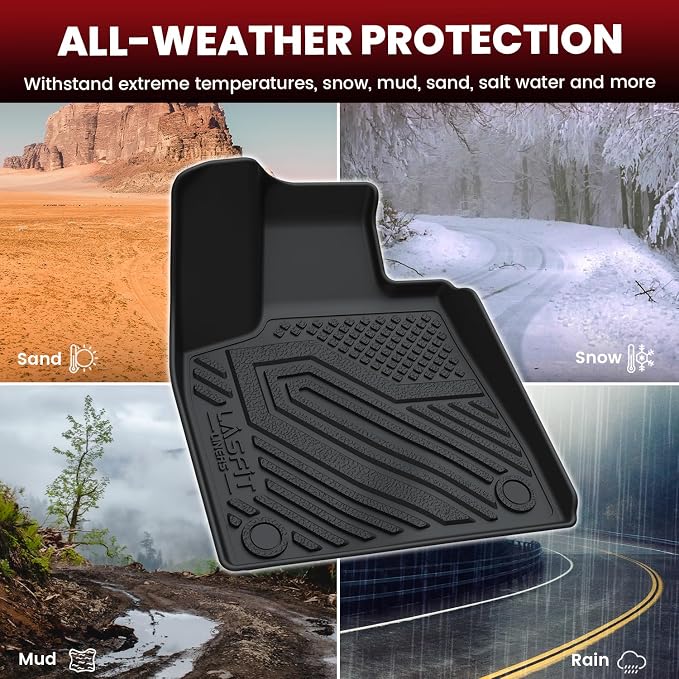 LASFIT Floor Mats&Trunk Mat for Lexus RX 2022 2021 2020 2019 2018 2017 2016 RX350 RX450h(Not Fit 2018-2022 Lexus RX L), All Weather Floor Liners Custom Fit TPE Cargo Mats Front & Rear Mats, Black