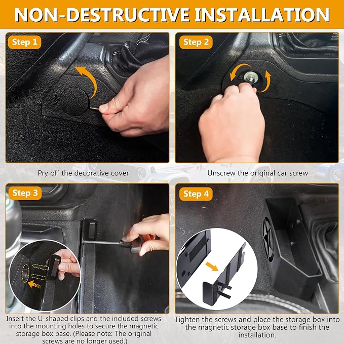 Upgrade Magnetic Metal Gear Shift Center Console Organizer for Jeep Wrangler Accessories and Jeep Gladiator JL JLU 2026 2025 2024-2018 Rubicon Sahara 4xe Storage Box Tray,Star Logo(Not for JK/JKU)