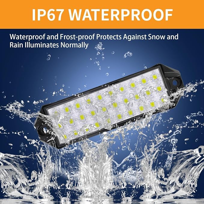 Flush Mount LED Pods, 7 Inch Surface Mount Slim LED Light Bar 12V 24V 40W for Vehicle Boat Truck Trailer Tractor ATV UTV Bumper Backup Lights Reverse Off Road Driving Fog Work Flood Lights 2Pcs