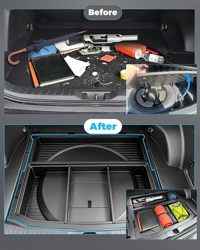 Hidden Trunk Storage Box for 2026-2027 Toyota RAV4, Under Cargo Floor Organizer Insert, Extra Hidden Space for RAV4 LE/XLE/XSE/TRD/Hybrid