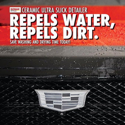 SONAX Ceramic Ultra Slick Detailer | Ceramic Quick Spray Detailer | Si Carbon Ceramic | Durable High Shine Detailer | Slick to the Touch Detailer | Waterless Wash | 750ml | 25.4 fl. Oz. | 268400