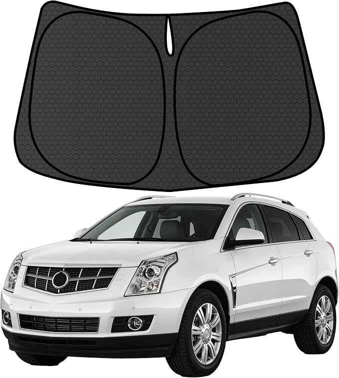 SRX Customized Windshield Sun Shade for 2010 2011 2012 2013 2014 2015 2016 SRX Front Window Sunshade Visor Protector Foldable Blocks UV Rays Keep Car Cooler Accessories