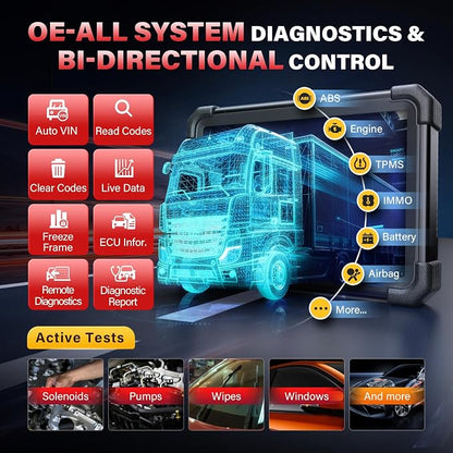 Launch X431 PRO3 APEX OBD2 Scanner 2026 Upgraded Screen, Wireless Diagnostic Scan Tool with DBScar VII, OEM Topology Mapping, ECU Code, CANFD DoIP, 55+ Services, AutoAuth FCA SGW,10.1 Inch