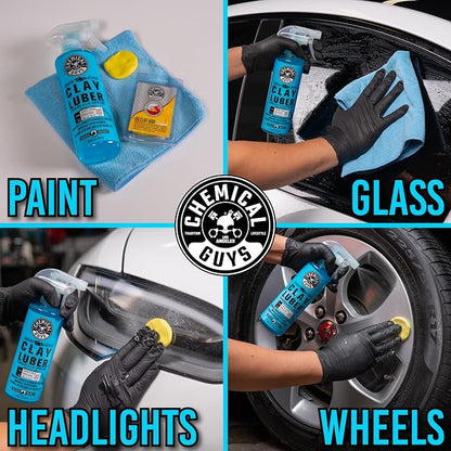 Chemical Guys CLAY_BLOCK_KIT Clay Block V2 and Clay Luber, Clayblock and Clay Super Lube, 16 fl oz