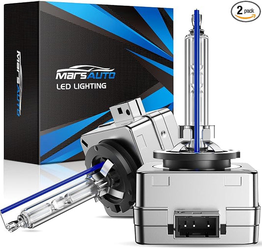 Marsauto D3S HID Bulbs, 66340 42403 42302 35W Xenon Bulb, D3S 8000K White Blue, Up to 500% Brightness, Pack of 2