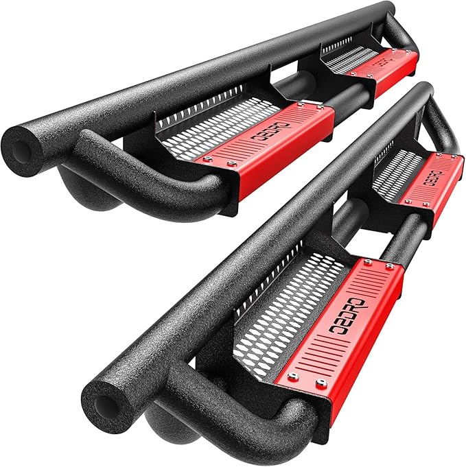 Running Boards Compatible with 2009-2018 Dodge Ram 1500 Crew Cab (Including 2019-2024 1500 Classic), 2010-2026 Ram 2500 3500, Paintable Side Steps Rail, Drop Nerf Bars Carbon Steel