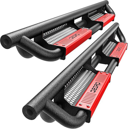 Running Boards Compatible with 2009-2018 Dodge Ram 1500 Crew Cab (Including 2019-2024 1500 Classic), 2010-2026 Ram 2500 3500, Paintable Side Steps Rail, Drop Nerf Bars Carbon Steel