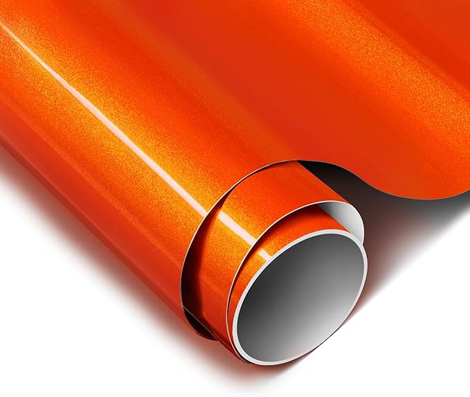 ColorFusion PPF by VViViD, Gloss Flame Orange Dry Apply PPF Vinyl Car Wrap Roll 1.3ft x 5ft