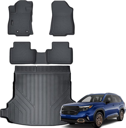 Auxko All Weather Floor Mats Cargo Mat Fit for Subaru Forester 2025 2026 (Not for Hybrid & Wilderness) TPE Liners Accessorise All Season Guard Odorless Anti-Slip Cargo & Floor Mats for Subaru Forester