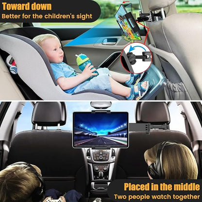 najiaxiaowu PC Tablet Mounts 2 Pack Tablet Holder for Car,ipad Headrest Mount for 5.5-18.4 Inch ipad/Phones Car Tablets Holder with 360°Rotating Adjustable,Black