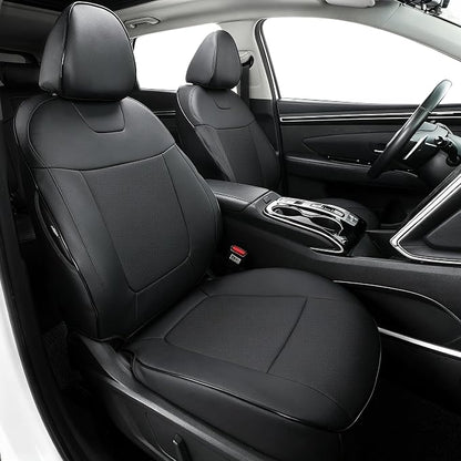 TTX LIGHTING Custom Fit Seat Covers for Hyundai Tucson 2022 2023 2024 2025 2026 XRT,SE,SEL,N Line,Limited - Faux Leather Full Set Compatible Airbag Car Seat Protector Black（Not for Hybrid