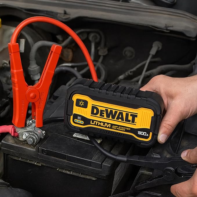 DeWalt DXAELJ18C 1800 Peak Amp Li-Ion Jump Starter with USB Power, Carrying Case