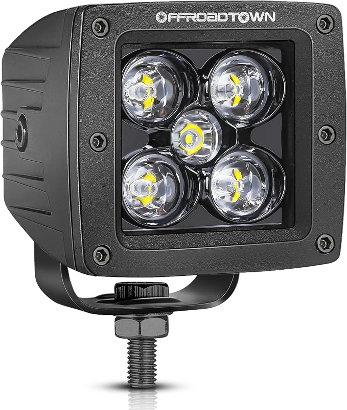 OFFROADTOWN LED Cube, 1PC 3 Inch 50W CREE LED Pods Spot Offroad Driving Lights 3x3 LED Cube Light Ditch Fog Lights for Truck Pickup Motorcycle UTV ATV SUV Boat 4x4 Car