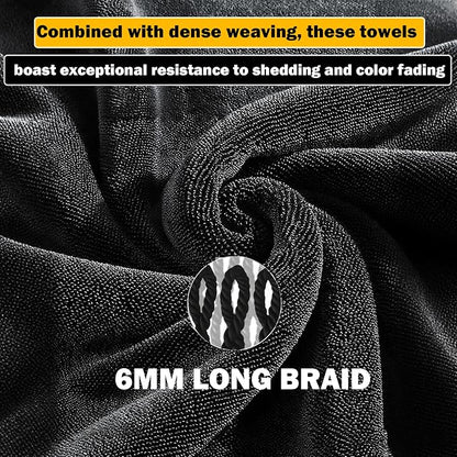 Car Drying Towel (36"x 24"/3ft x 2ft), 2 Pack Ultra Absorbent Microfiber Drying Towels for Cars, Leave No Streaks, Scratches or Water Spots, Extra Large Drying Towels Car Detailing for Cars