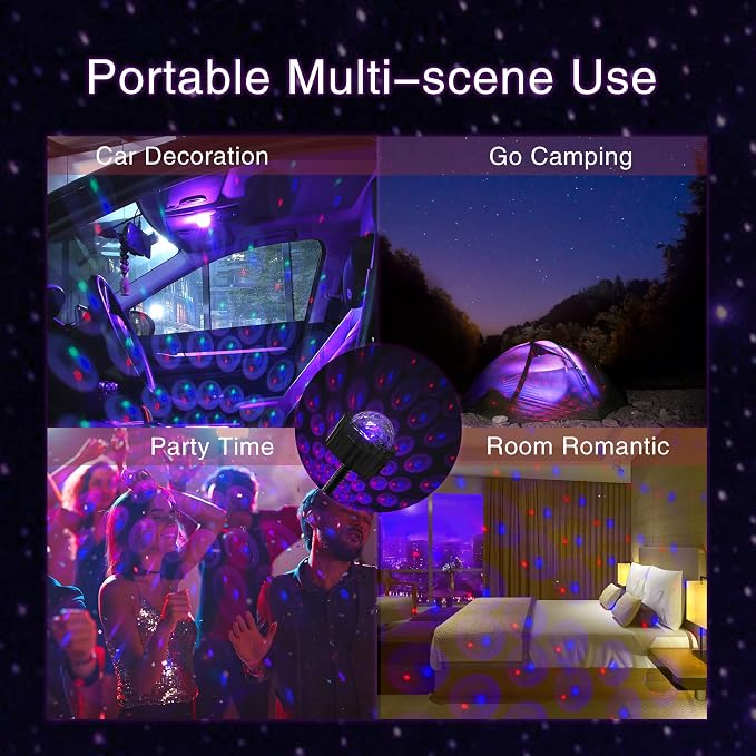 LED Lights Interior, LED Night Light for Kids, Car Accessories for Women and Men, Romantic Interior Car Lights, Roof, Bedroom, LED Lights, Room Decor