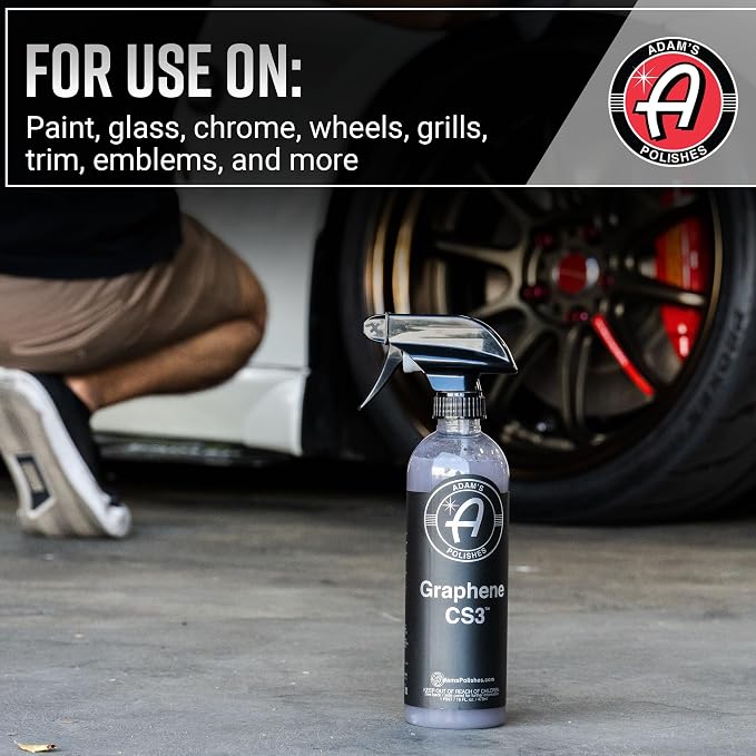 Adam’s Graphene CS3 Gallon - 3-in-1 Graphene Waterless Wash, Ceramic Detail Spray & Spray Coating, High Gloss, Streak-Free Shine & 90-Day Protection for Cars, RVs, Boats & Motorcycles
