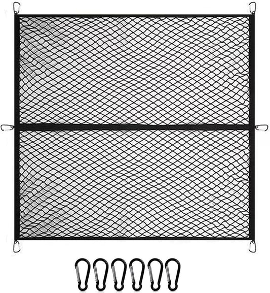 Cargo Net Suitable for Daily Light Loads of SUV Trucks,Mesh Organizer 4'x4' Stretches to 7'x7',Highly Elastic Truck Bed Net for Pickup Truck Bed