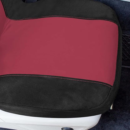 Universal Fit Chevron Flat Cloth Car Seat Covers Full Set - Burgundy