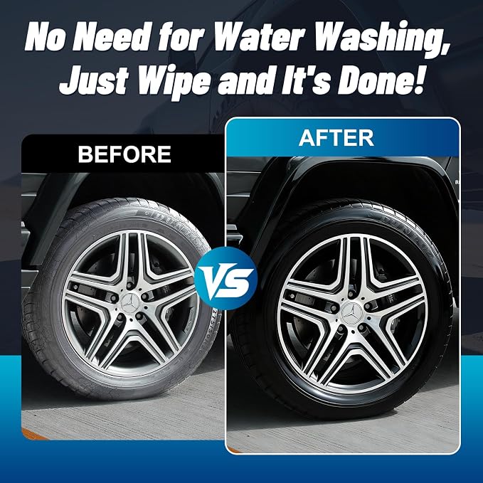 Tire Shine Spray - Long-Lasting Gloss, Advanced Dust-Repellent Formula, UV & Ozone Protection, Easy Application, Cleans & Protects Rubber & Plastic - 5fl oz/150ml