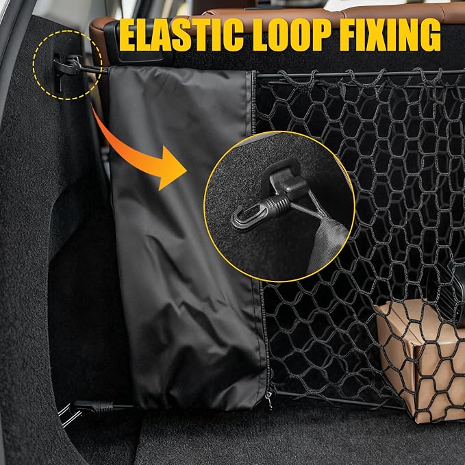Cargo Net Compatible with 2013-2025 Nissan Pathfinder Truck Bed Cargo Net 3.05'×1.31' Double Layer Envelope Style Dense Mesh Trunk Organizer for 2024 Pathfinder Exterior Accessories