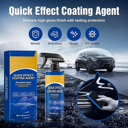 Quick Effect Coating Agent for Car - 2026 Upgrade Car Coating Spray for Shine & Protection, Quick-Acting Car Scratch Wax Coating Spray for Scratch Repair, Oil Film Removal, Hydrophobic Coating