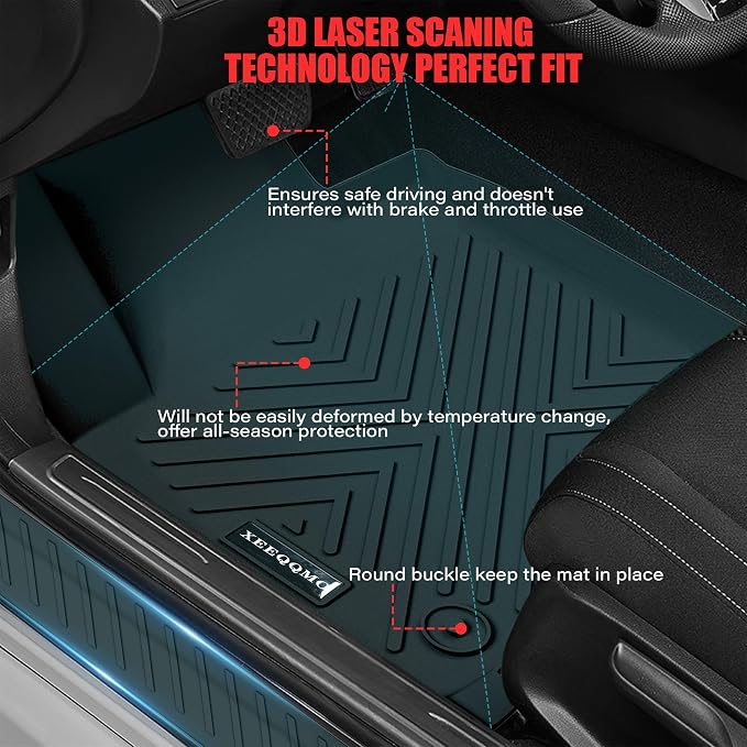 Floor Mats &Trunk Mat for 2022 2023 2024 2025 2026 Nissan Pathfinder 7&8 Seats with Backrest Mat All Weather TPE Rubber Cargo Liner for 2022-2026 Nissan Pathfinder Accessories