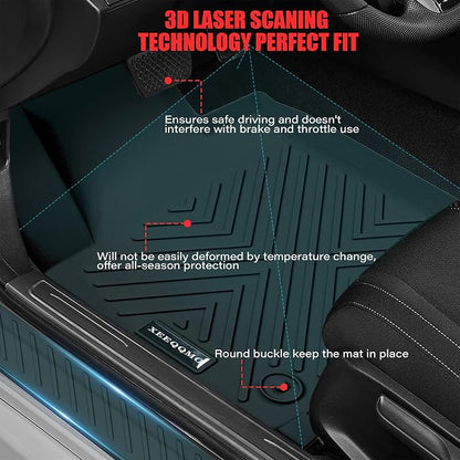 Floor Mats &Trunk Mat for 2022 2023 2024 2025 2026 Nissan Pathfinder 7&8 Seats with Backrest Mat All Weather TPE Rubber Cargo Liner for 2022-2026 Nissan Pathfinder Accessories