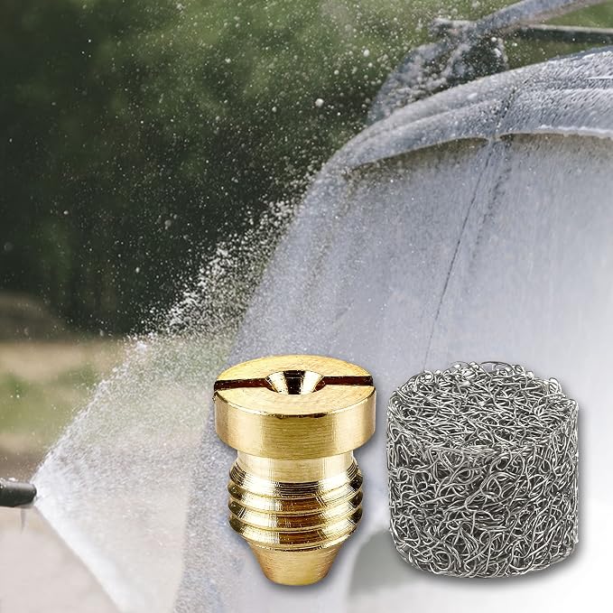 RIDGE WASHER 1.1 mm Orifice for Foam Cannon and Foam Maker, 4-Pack | Universal Thread Nozzle Tips, Mesh Filter