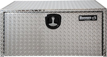 Buyers Products 1705160 Diamond Tread Aluminum Underbody Truck Tool Box, 14 x 16 x 24, Made in USA, .100 in. Thick, Corrosion Resistant, Locking Compression Latch, Secure Storage for Work Trucks