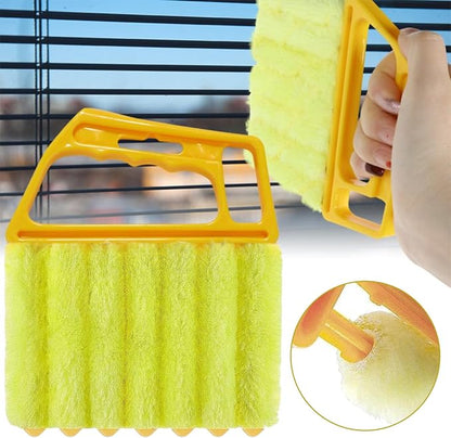 AOCEAN 6 Pcs Blind Cleaner Duster Tool, 7-Finger Dusting Cleaner Tool for Window & Air Vent, Washable Handheld Microfiber Duster Brush for Blinds Dust Dirt