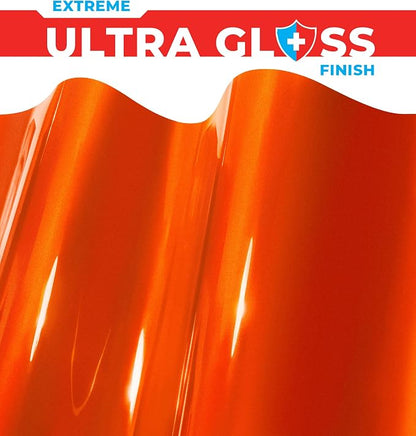 ColorFusion PPF by VViViD, Gloss Flame Orange Dry Apply PPF Vinyl Car Wrap Roll 60ft x 5ft