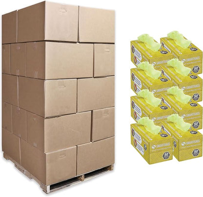 Arkwright Smart Rags Microfiber Cleaning Cloths, Pallet of 14400, Lint Free 180 GSM Reusable Towels for Auto, Office and Household Cleaning, 12 x 12 in, Yellow