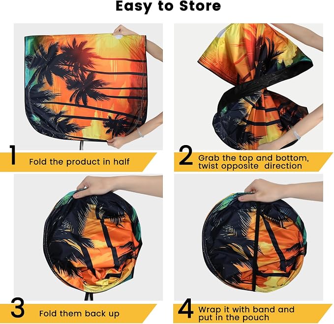 Windshield Sun Shade, Car Sun Shade Windshield, Reflector Sunshade Offers Ultimate Protection for Car Interior, Reflective Polyester Blocks Heat for Sedans, Mini SUVs, Hatchbacks - 57 x 31.5 inches