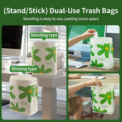 Disposable Car Garbage Bin Bags, Vomit Trash Bags made with Recycled HDPE for Boat, Plane, Travel, Camping, Bedroom, Study Room, Office and Car, 20 pcs