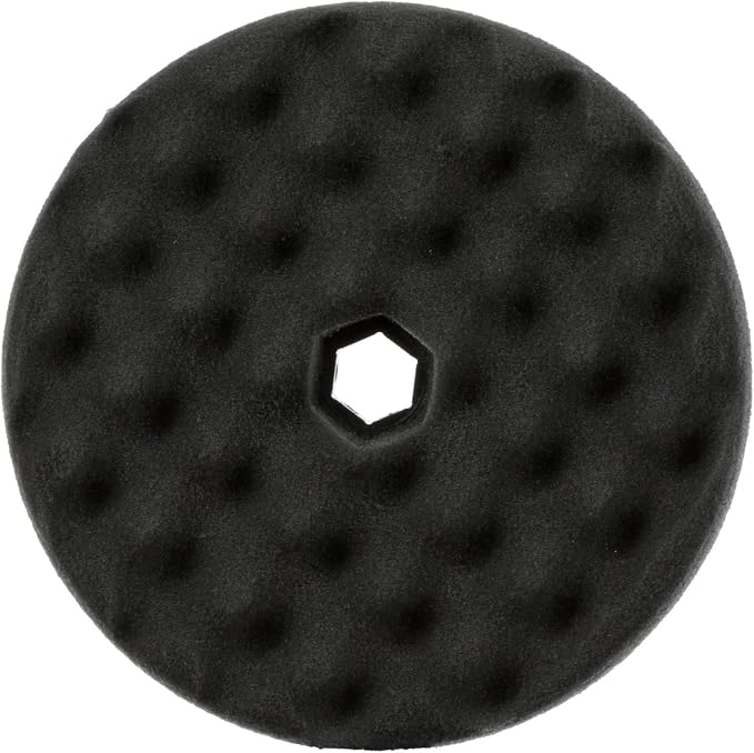 3M Perfect-it Foam Hook & Loop Polishing Pad, 3285, 6 in, Black, Buffing Pad, Eliminates Swirl Marks, For Automotive Polishing