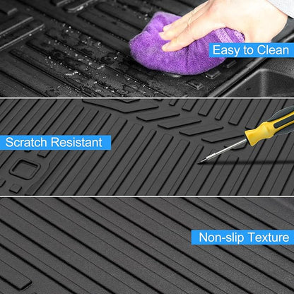 Floor Mats for 2020-2025 Hyundai Palisade 7/8 Passenger, Trunk Mat with Seat Back Cover and Lower Cargo Mat All Weather Interior Protector for 2025 Hyundai Palisade Accessories
