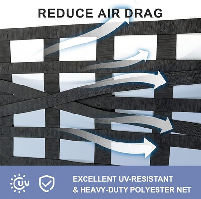 Tailgate Net - for Full Size Truck Cargo Net Compatible with Ford, Chevy, Dodge,Ram etc - Tail Gate Extender Nets for Pickup Truck Bed Accessories (59"x18")