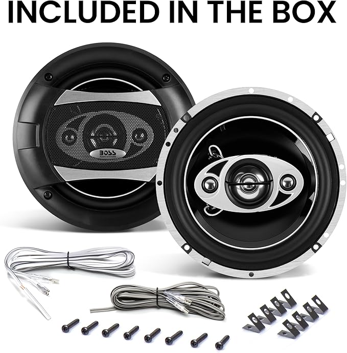 BOSS Audio Systems P65.4C Phantom Series 6.5 Car Door Speakers - 400 Watts Max, 4 Way, Full Range, Tweeters, Coaxial, Sold in Pairs