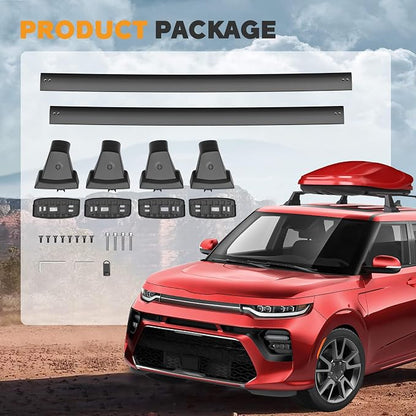 Anti-Theft 220lbs Heavy Duty Roof Rack Cross Bar Compatible with Kia Soul 2020 2021 2022 2023 2024 2025 2026 Roof Rack Cross Bars Aluminum Roof Racks Cross Rail