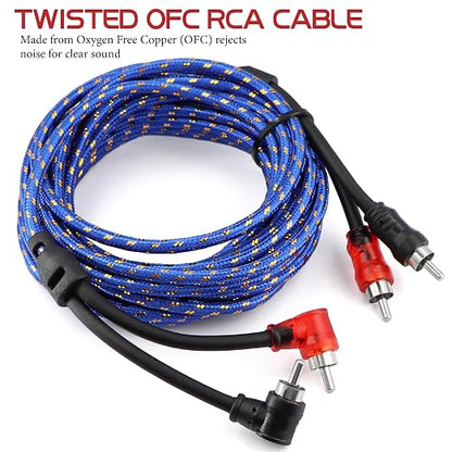 0 Gauge AMP Wiring Kit OFC,3000W Car Audio Amp Install Kit with 250A ANL Fuse Holder, RCA Cable, Speaker Wire & Ring Terminals for Complete 1/0 OFC Subwoofer Amp Wiring kit