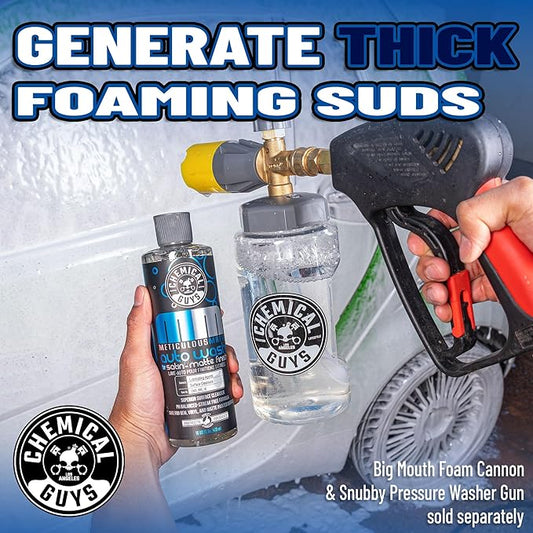 Chemical Guys Car Wash Soap – Meticulous Matte – High Foaming Car Foam Soap for Foam Cannons, Guns and Buckets – Safe for Satin and Matte Paint Finishes, Scratch Free Cleaning, 16 oz Bubble Gum Scent
